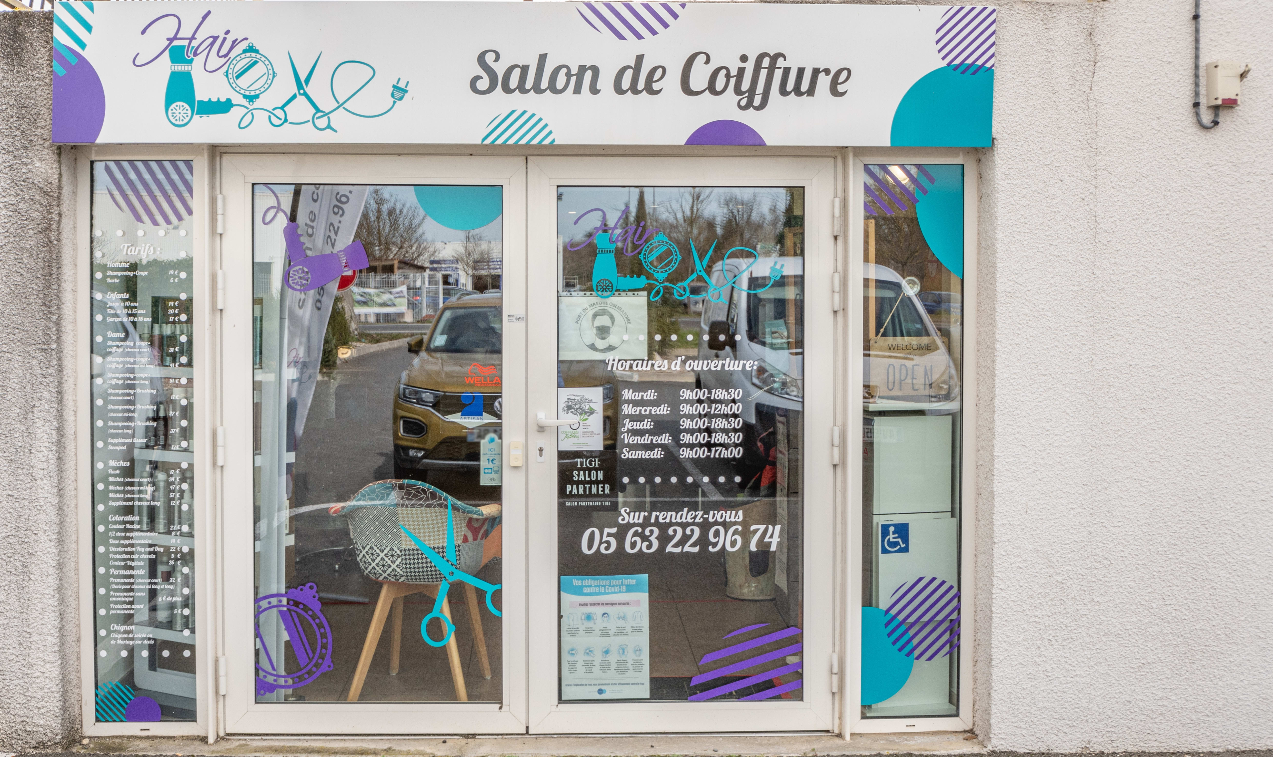 Facade du salon Hair Love &agrave; Monteils
